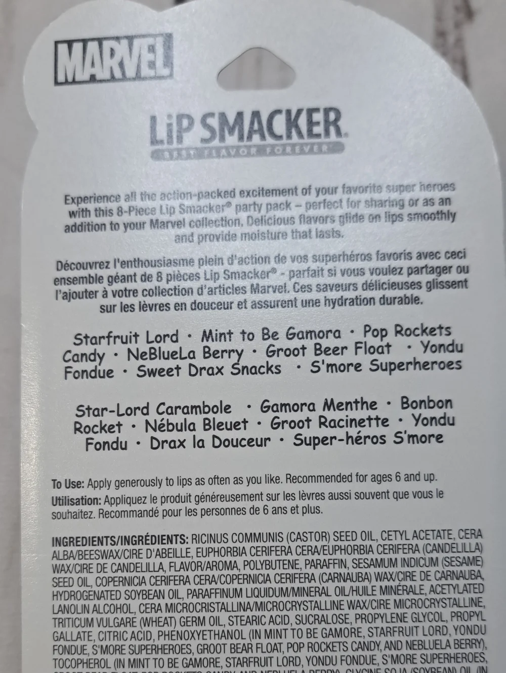Marvel Guardians Lip Smacker Set - Purple, Orange, Blue, Green, Black, Gray